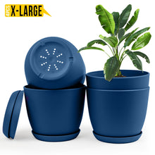 Enhance Your Space with Fast Forward Extra Large Plant Pots – Perfect Home Decor for Indoor and Outdoor Planters with Drainage - Explore Multi-Packs of Plastic Planters for Cactus and Succulents in Six Vibrant Colors Fast Forward