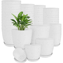 60-Pack Versatile White Plastic Plant Pots with Drainage – Perfect for Indoor Plants, Cacti, Succulents & More!