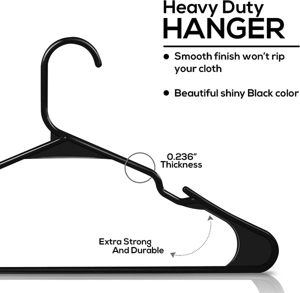 Plastic Hangers for Clothes Space Saving Notched Hangers Pack of 10 Fast Forward