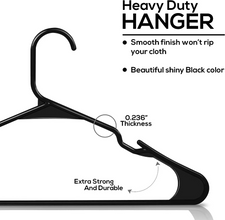 Plastic Hangers for Clothes Space Saving Notched Hangers Pack of 10 Fast Forward