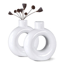 Fast Forward Round Donut Ceramic Vase 