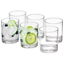 Fast Forward Unbreakable Plastic Tumblers (Set of 6) - BPA-Free Acrylic Glasses for Home & Outdoors - Stackable, Reusable, Lead-Free, and Dishwasher Safe - Clear Plastic Drinking Glasses (355ml & 474ml) (Copy) Fast Forward