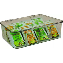 Tea Bag Organizer Stackable with Clear Top Lid Kitchen Cabinets Pantry