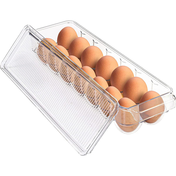 Egg Container For Refrigerator 14 Egg Container With Lid Handle Egg Holder Pack of 1 Fast Forward