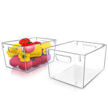 Fast Forward Organizer Bins Clear Pack of 2 - Streamline Your Pantry and Fridge Organization Fast Forward