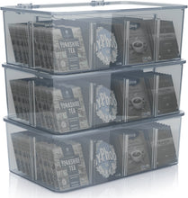 Tea Bag Organizer Stackable with Clear Top Lid Kitchen Cabinets Pantry