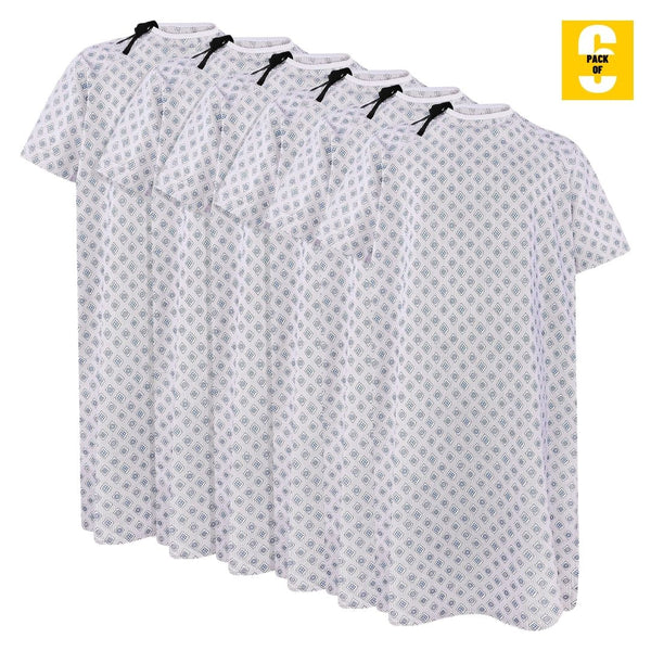 Unisex Hospital Gowns, Patient Gowns with Back Tie for Men and Women, Comfortably Fits Size