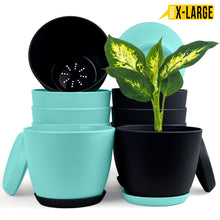 Fast Forward Extra Large Plant Pots with Drainage: Two Vibrant Colors, Ideal for Indoor Planters - Explore Multi-Packs for Plastic Planters, Cactus, and Succulents Pot Deco Fast Forward