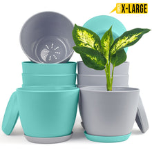 Revitalize Your Space with Fast Forward Extra Large Plant Pots: Two Vibrant Colors, Drainage, Ideal for Indoor Planters - Explore Multi-Packs for Plastic Planters, Cactus, and Succulents Decor Fast Forward