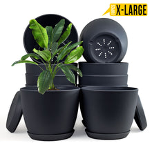 Enhance Your Space with Fast Forward Extra Large Plant Pots – Perfect Home Decor for Indoor and Outdoor Planters with Drainage - Explore Multi-Packs of Plastic Planters for Cactus and Succulents in Six Vibrant Colors Fast Forward