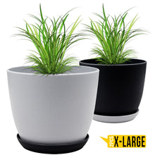 Fast Forward Extra Large Plant Pots with Drainage: Two Vibrant Colors, Ideal for Indoor Planters - Explore Multi-Packs for Plastic Planters, Cactus, and Succulents Pot Deco Fast Forward