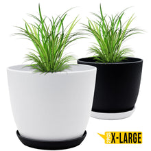 Fast Forward Extra Large Plant Pots with Drainage: Two Vibrant Colors, Ideal for Indoor Planters - Explore Multi-Packs for Plastic Planters, Cactus, and Succulents Pot Deco Fast Forward