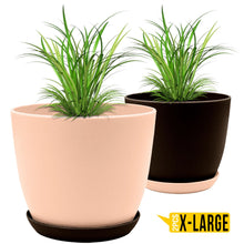 badgeElevate Your Space with Fast Forward Extra Large Plant Pots: Two Vibrant Colors, Drainage, Perfect for Indoor Planters - Explore Multi-Packs for Plastic Planters, Cactus, and Succulents Decor Fast Forward