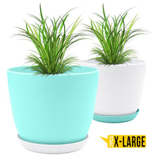 Fast Forward Extra Large Plant Pots with Drainage: Stylish Home Decor Flower Pots in Two Vibrant Colors - Ideal for Indoor Planters, Multi-Packs for Plastic Planters, Cactus, and Succulents Fast Forward