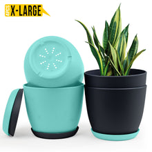 Fast Forward Extra Large Plant Pots with Drainage: Two Vibrant Colors, Ideal for Indoor Planters - Explore Multi-Packs for Plastic Planters, Cactus, and Succulents Pot Deco Fast Forward