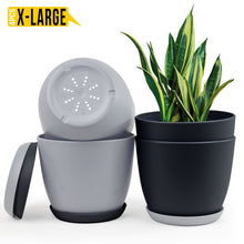 Fast Forward Extra Large Plant Pots with Drainage: Two Vibrant Colors, Ideal for Indoor Planters - Explore Multi-Packs for Plastic Planters, Cactus, and Succulents Pot Deco Fast Forward