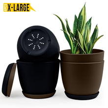 badgeElevate Your Space with Fast Forward Extra Large Plant Pots: Two Vibrant Colors, Drainage, Perfect for Indoor Planters - Explore Multi-Packs for Plastic Planters, Cactus, and Succulents Decor Fast Forward