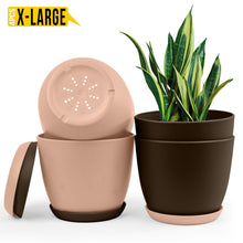 badgeElevate Your Space with Fast Forward Extra Large Plant Pots: Two Vibrant Colors, Drainage, Perfect for Indoor Planters - Explore Multi-Packs for Plastic Planters, Cactus, and Succulents Decor Fast Forward