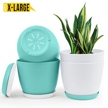 Fast Forward Extra Large Plant Pots with Drainage: Stylish Home Decor Flower Pots in Two Vibrant Colors - Ideal for Indoor Planters, Multi-Packs for Plastic Planters, Cactus, and Succulents Fast Forward