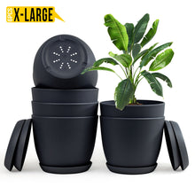 Enhance Your Space with Fast Forward Extra Large Plant Pots – Perfect Home Decor for Indoor and Outdoor Planters with Drainage - Explore Multi-Packs of Plastic Planters for Cactus and Succulents in Six Vibrant Colors Fast Forward