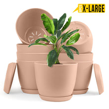 Enhance Your Space with Fast Forward Extra Large Plant Pots – Perfect Home Decor for Indoor and Outdoor Planters with Drainage - Explore Multi-Packs of Plastic Planters for Cactus and Succulents in Six Vibrant Colors Fast Forward