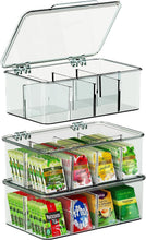 Tea Bag Organizer Stackable with Clear Top Lid Kitchen Cabinets Pantry Fast Forward