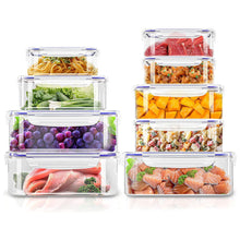 Plastic Food Containers set 3 Containers and 3 Lids Food Storage Containers with Airtight Lids