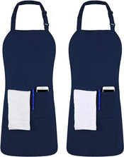 Apron with 2 Pockets Adjustable Bib & Neck Strap with Extra Long Ties Pack of 2 Fast Forward