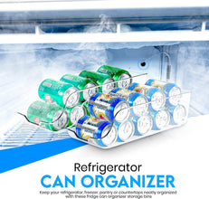 Soda Can Dispenser For Refrigerator: Clear Can Organizer Fast Forward