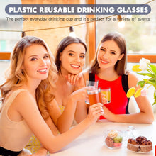 Fast Forward Unbreakable Plastic Tumblers (Set of 6) - BPA-Free Acrylic Glasses for Home & Outdoors - Stackable, Reusable, Lead-Free, and Dishwasher Safe - Clear Plastic Drinking Glasses (355ml & 474ml) Fast Forward