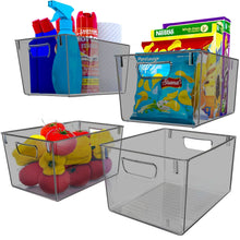 Organizer Bins Clear Pack of 2 - Streamline Your Pantry and Fridge Organization