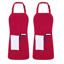 Apron with 2 Pockets Adjustable Bib & Neck Strap with Extra Long Ties Pack of 2 Fast Forward