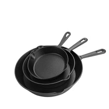 Set 4-Piece Pre-Seasoned Cast Iron Skillet – Even Heat Distribution – Multipurpose – Suitable for all Cooktops - Cast Iron Set – Grill pan – Frying Pan – Indoor & Outdoor Cookware