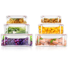 Plastic Food Containers set 3 Containers and 3 Lids Food Storage Containers with Airtight Lids